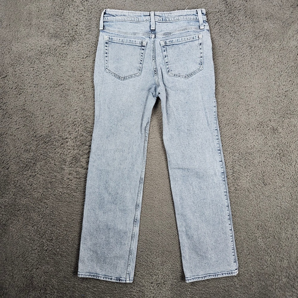 Hollister Low-Rise Relaxed Straight Jeans Womens 2R W26 Regular Light Wash Blue - Picture 6 of 7